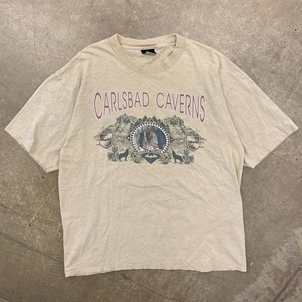 Vintage 90s Carlsbad Caverns California Single Stitch Nature Shirt XXL